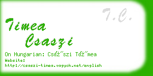 timea csaszi business card